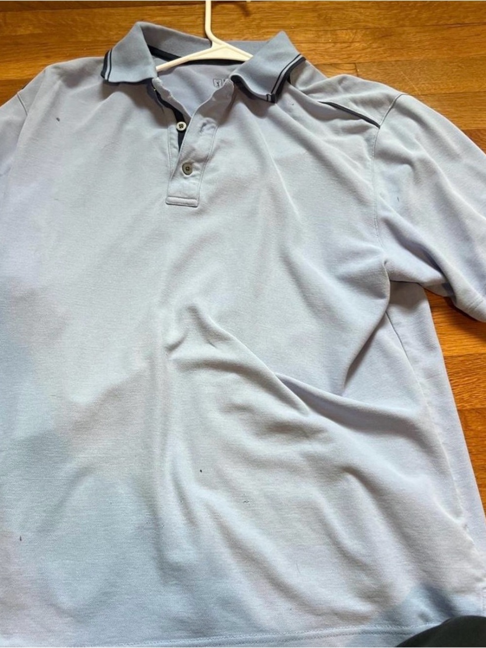 LG Men's Pale Blue Polo with Contrast Piping
